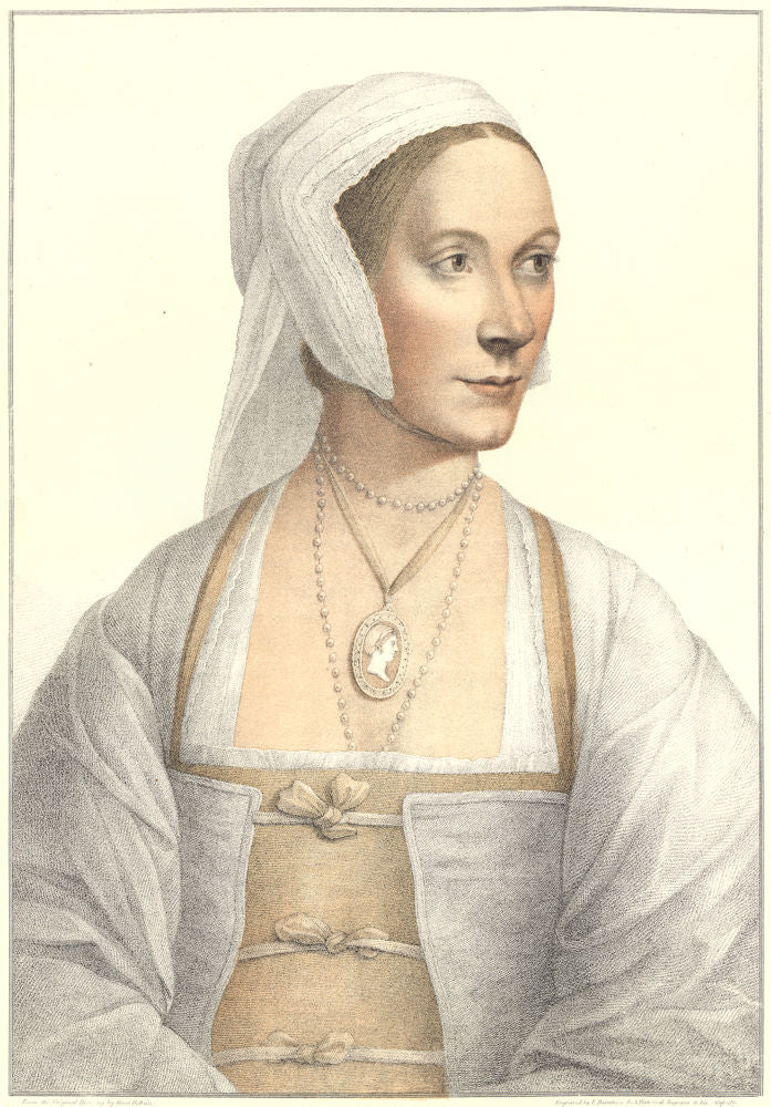 Marie Anne Bourlier by Bartolozzi after Hans Holbein. Henry VIII's court 1884